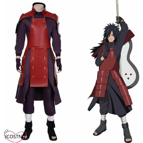 Uchiha Madara Cosplay Costume Top Pants Outfits Halloween Carnival Suit
