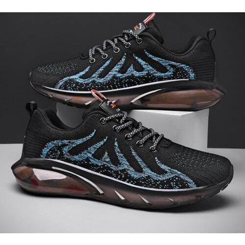 Fashion Men Sneakers Mesh Casual Shoes Lace-Up Mens Shoes Lightweight Vulcanize Shoes Walking Sneakers Zapatillas Hombre Size 46