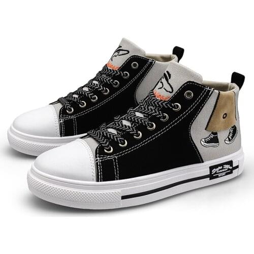 Unisex Trend Sneakers Graffiti High-Top Couple Shoes Summer Lace-up Classical Fashion Shoes 2021 New Brand Designer 35-44
