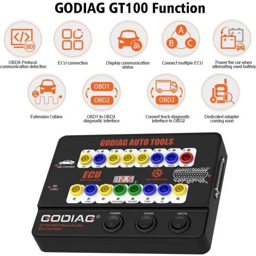 GODIAG GT100 OBD II Break Out Box multi-purpose obd IoT test and maintenance platform