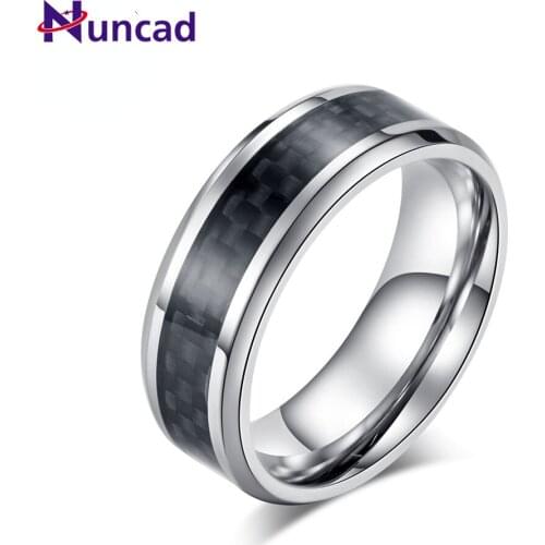 Titanium Steel Carbon Fiber Ring Mens Trendy New Jewelry Accessories Titanium Steel Mens Ring