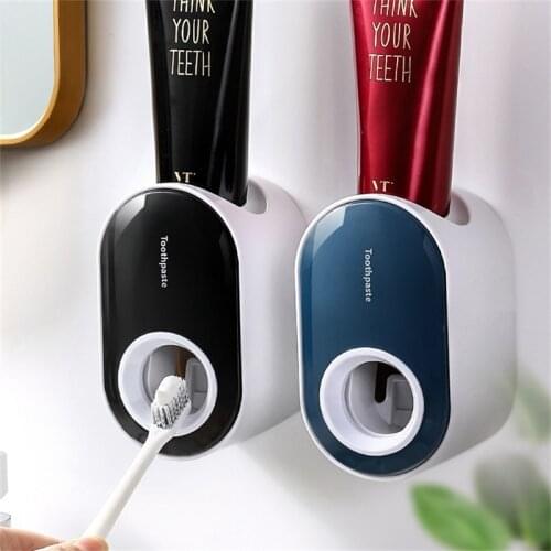 Automatic Toothpaste Dispenser Wall Hanger Mounted Stand Toothpaste Squeezer Holder Bathroom Accessories Lazy Dispenser Rack