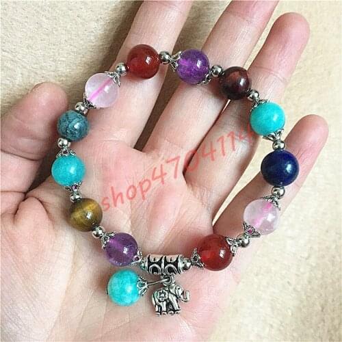 Natural color, agate, crystal, tigers eye stone hand string, pure handmade, exquisite handicraft jewelry