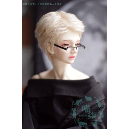 BJD Doll Wig 1-3 1-4 1-6 size Mohair wig short hair milk tea blonde doll accessories