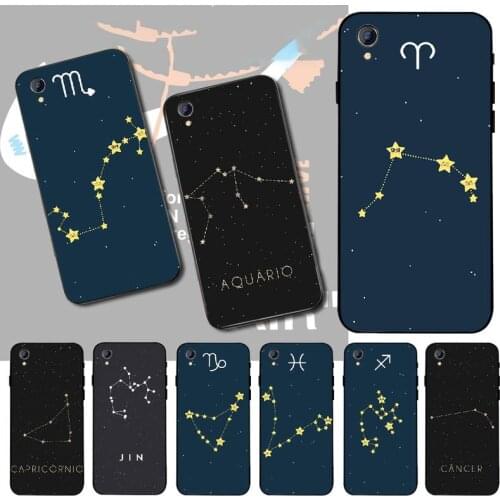 PENGHUWAN 12 constellations zodiac signs Soft black Phone Case For Vivo Y91c Y17 Y51 Y67 Y55 Y93 Y81S Y19 Y7S Case