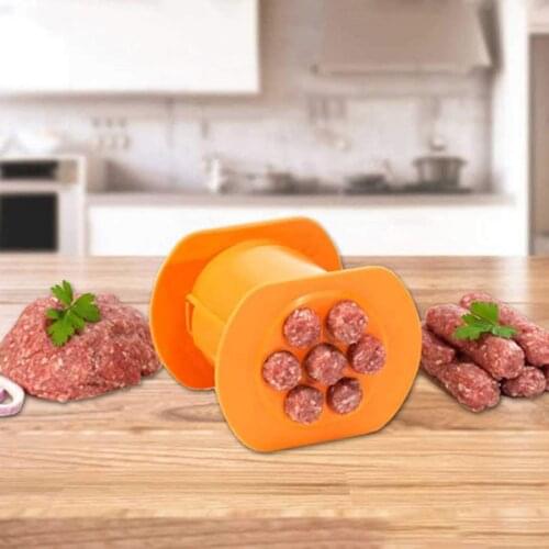 Banger Press Maker Sausages Quick-make Device Household Hot Dog Maker 7 Sausages in One Press for BBQ Party Banquet Home