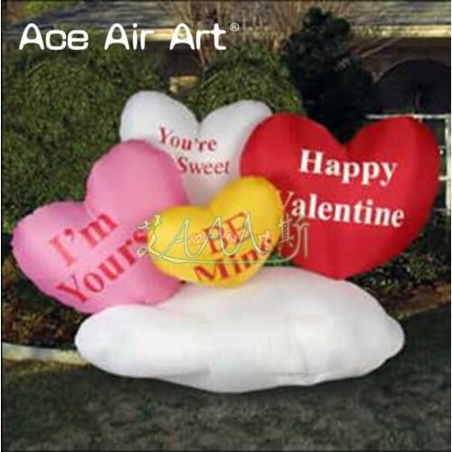 Promotional Inflatable heart Balloons Surprise,love hearts with cloud for Valentines Day for Wedding/Event