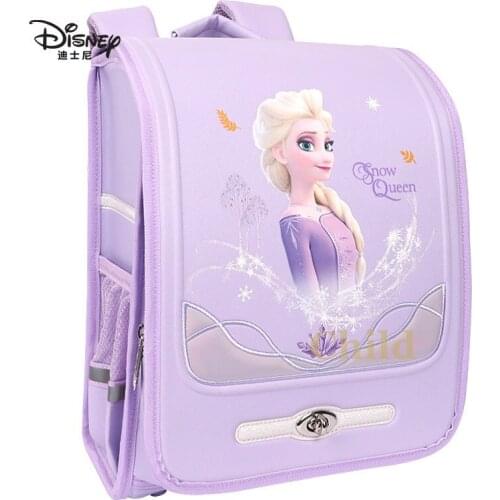 Disney Backpack Elementary and Middle School Student Schoolbag Girl Frozen British Style Large Capacity Cartoon Cute Backpack