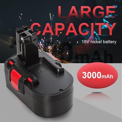 18V Replacement Battery Compatible with Bosch BAT160 BAT025 BAT026 BAT180 BAT181 2607335277 33618 52318 3860K 2607335265 2607335