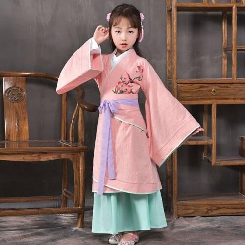 Traditional Ancient Princess Dance Dress Girls Classical Hanfu Dress Tang Dynasty Folk Dance Costumes Stage Performance Wear