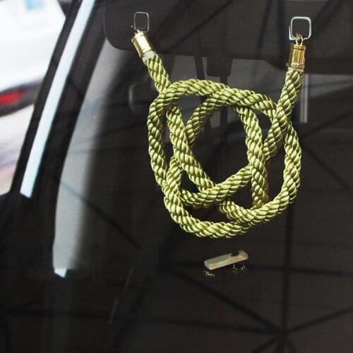 Car Rear-view Mirror Ornament Lucky Braided Rope Chrysanthemum Knot Universal Car Styling Accessories Interior For Gift