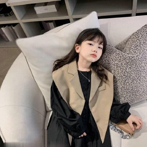 Spring Autumn New Girl Suit European And American Style Dovetail Shawl + Shirt Dress Two-Piece ChildrenS Wear Clothes For Girl