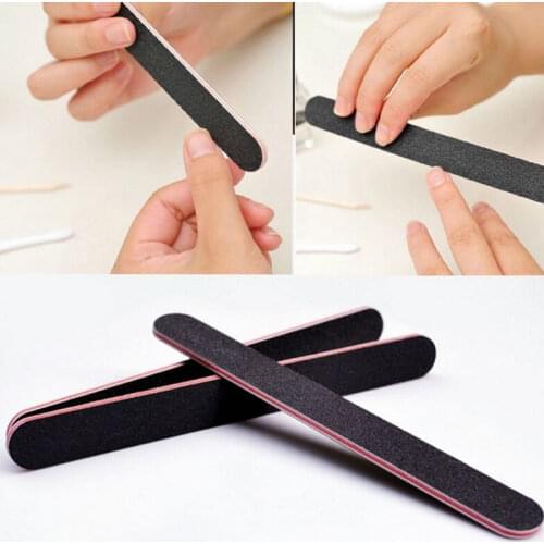 1 PCs New Black Double Sided Nail Art Manicure Sanding File Buffer Grits 100/180