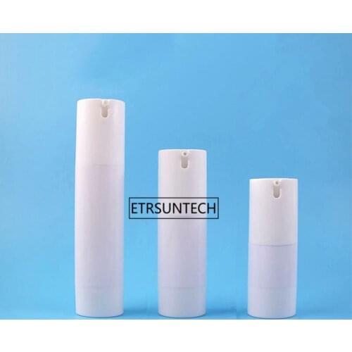 100pcs 15ml/30ml/50ml Airless Pump Vacuum Scrub Bottle Toiletries Container Refillable Plastic Dispenser Travel F3293