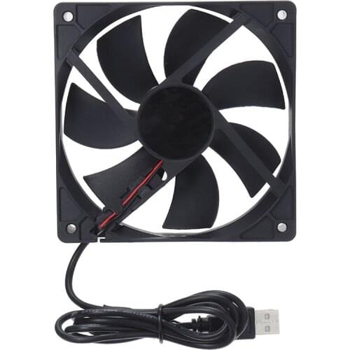 2pcs 12cm DC 5V USB Computer Cooling Fans Portable Silent PC CPU Case Fans Cooler For Computers TV Box Router