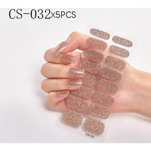5Sheet Pure Color Series Shiny Manicure Decoracion Designed Nail Art Stickers Nail Decoration Nail Wraps Shiny Nail Art Decor