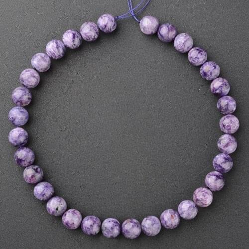 AAA+ Natural Russian Charoite Stone Round Beads Smooth 8 mm 10 mm 12 mm DIY For Making Jewelries Bracelets