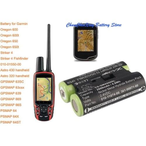 Cameron Sino 2000mAh Battery for Garmin Astro 320 handheld,GPSMAP 63SC,GPSMAP 63csx, GPSMAP 639,GPSMAP 669,66S,PSMAP 64,64X,64ST