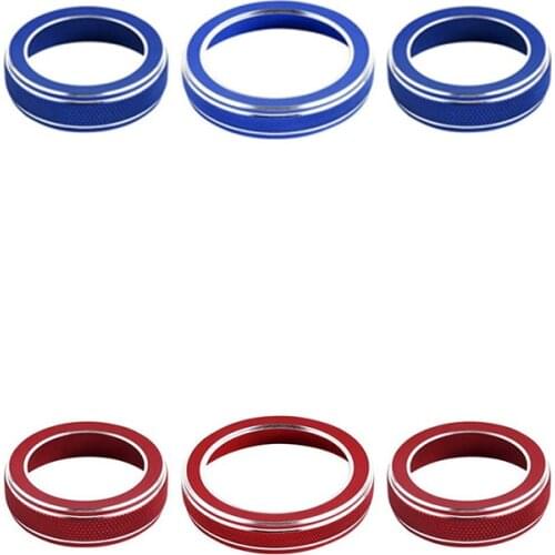 Car AC Knob Covers Volume Knob Cover Trim Auto Decoration Accessories for Jeep Grand Cherokee / Cherokee 2014-2021