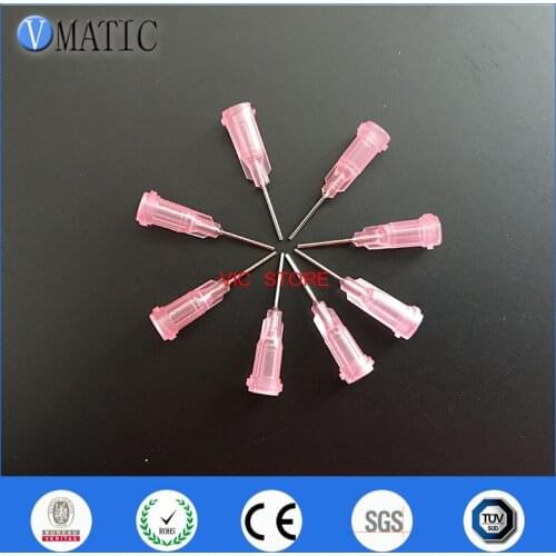 Free Shipping Top Rated Pink Color 20G Stainless Steel Dispensing Needle Tips 1/2 Inch Glue Dispenser Syringe Needle Tips 100pcs