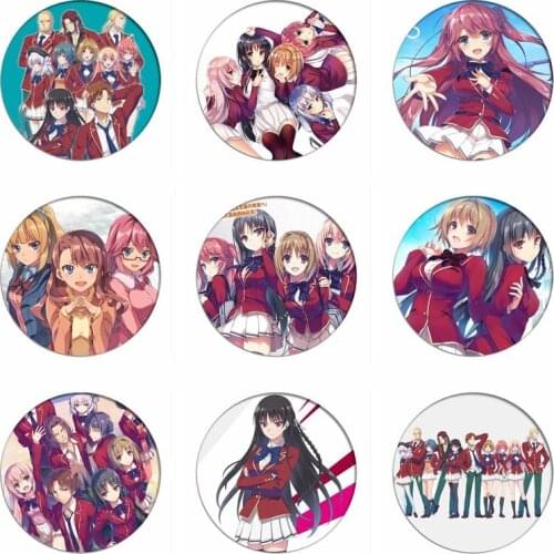Classroom of the Elite Cosplay Badges Horikita Suzune Brooch Icon Kiyotaka Ayanokoji Collection Breastpin for Backpacks Clothing
