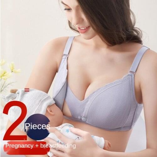 Nursing bra pregnant women without rims underwear bra type female together breastfeeding during pregnancy underwear 2 pieces