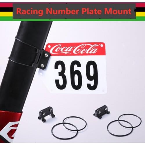 Bike Racing Number Plate Mount Holder Cycling Plate Number Holder V shape/circular Decals Clamp Cards Bracket Bicycle Sticke