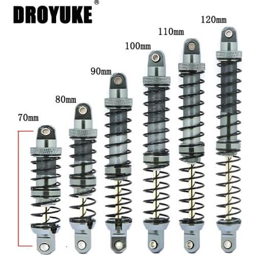 Droyuke 2PCS 4PCS Metal Shock Absorber Oil Adjustable Damper for 1/10 RC Rock Crawler Traxxas TRX4 Axial SCX10 90046 AXI03007