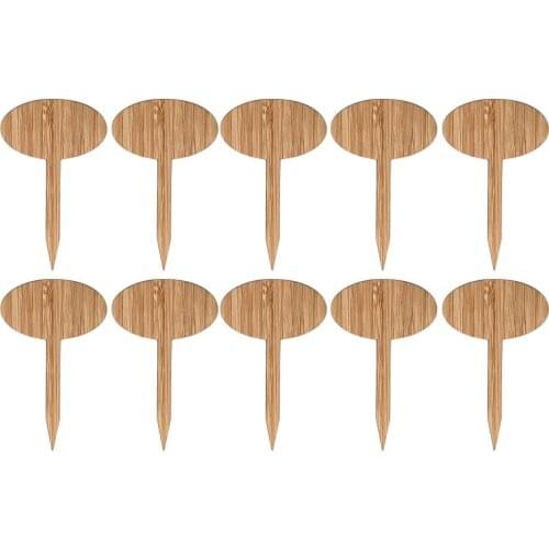 Plant Labels Garden Markers Eco-Friendly Bamboo Resuable Wooden Potted Herbs Vegetables Gardening Small Things Flowers T-Type