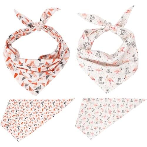 Flamingo Dog Bandana Reversible Bandana Tie on Bandana Dog Scarf Pet Dog Accessory for Gifts