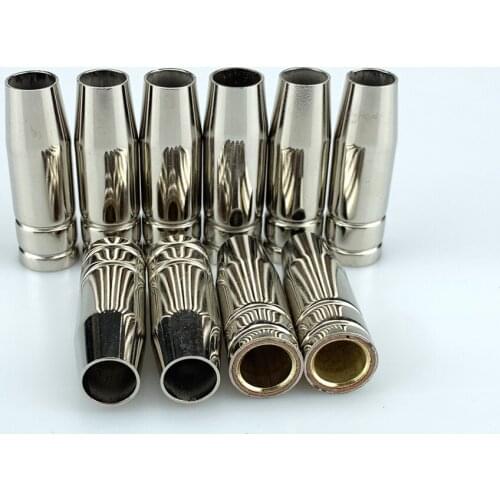 10pcs 15AK Gas nozzle euro style mig welding gun tip nozzle shield cup for MB 14AK 15AK mig welding torch