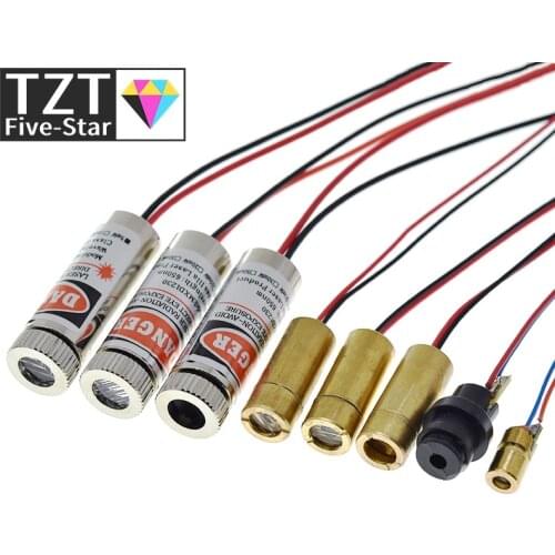 650nm 5mW Red Point / Line / Cross Laser Module Head Glass Lens Focusable Focus Adjustable Laser Diode Head Industrial Class