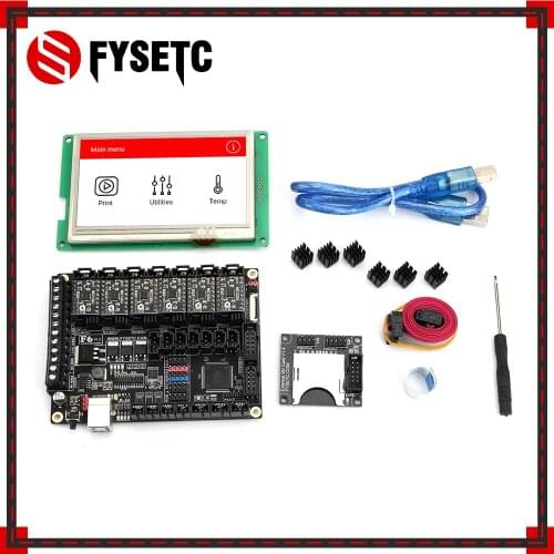FYSETC F6 V1.3 ALL-in-one Mainboard + 4.3" Touch Screen LCD Display + 6pcs ST820 Stepper Motor Driver VS A4988
