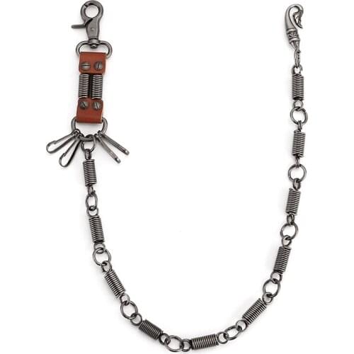 Fashion Belts Waist KeyChain Charm Double Hinge Belt Rock Punk HipHop Pant Trousers Jeans Pant Jeans Wallet Belt Chain DR87