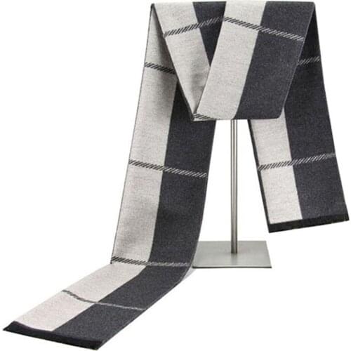 New Men Scarf Winter Warm Cashmere Scarves Fashion Design Soft Brand Plaid Simple Style Male Bufandas