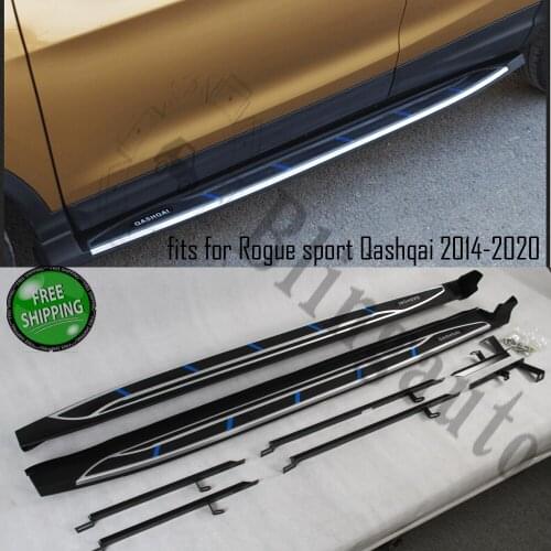 Fits for Ni ssan Rogue Sport Qashqai 2014-2020 2Pcs left right running board side steps nerf bar car pedal side stairs