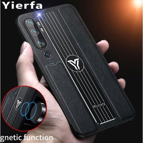 Shockproof Case For Xiaomi Mi Note 10 Pro Case Silicone Bumper Metal Magnetic Leather Case For Xiaomi Mi Note10 Lite Back Cover