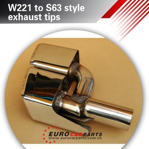 S class w221 s63 MUFFLER TIPS high quality stainless steel material with A logo for s63 exhuast pipe