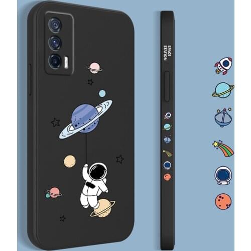 Astronauts Soft silicone Case For VIVO iqoo Z1 Z1X Z3 U1 Neo 5 3 Y20 Y20i Y20S Y12S Y11S Y12 Y15 Y17 Y73S Y70S Y52S Square Cover