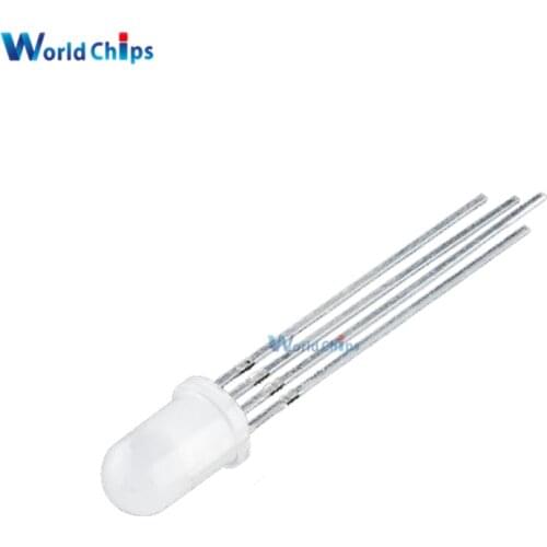 100Pcs Multicolor 4pin 5mm RGB Led Diode Light Lamp diffused Tricolor Round Common Anode LED 5 mm Light Emitting Diode