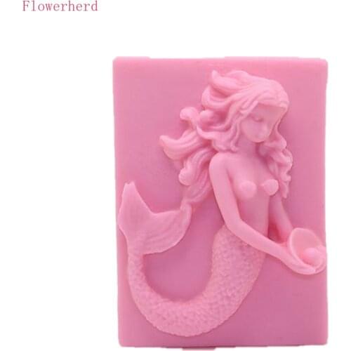 Cake Decoration Mermaid Soap Mold Silicone Baking Mold Silicone Molds for Soap Candle Mold Plaster Mold Soap Making Supplies