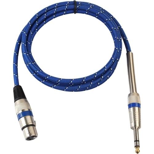 XLR Female to 1/4 Inch (6.35mm) TRS Jack Cord Balanced Signal Interconnect Cable XLR to Quarter inch Patch Cable