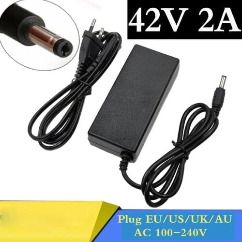 36V 2A battery charger Output 42V 2A Charger Input 100-240 VAC Lithium Li-ion Li-poly Charger For 10Series 36V Electric Bike