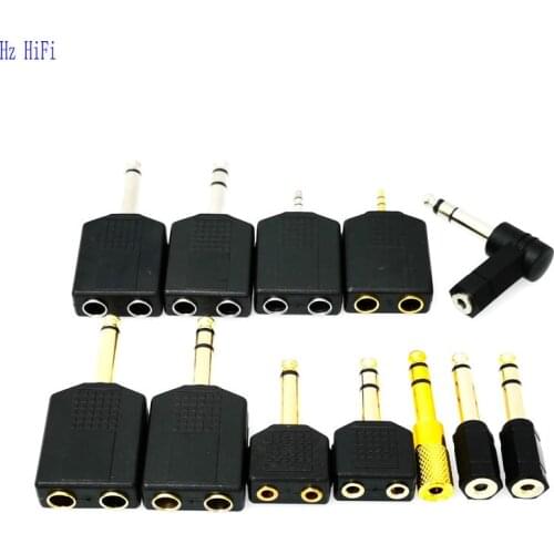 1/4 Audio Jack 6.35mm 3.5mm connector jack For Headphone Microphone Splitter Converter 6.3 3.5