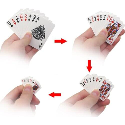 1set Shrinking Cards Magic Tricks Magician Stage Close Up Street Illusions Gimmicks Props Mentalism Funny Big to Small Magia