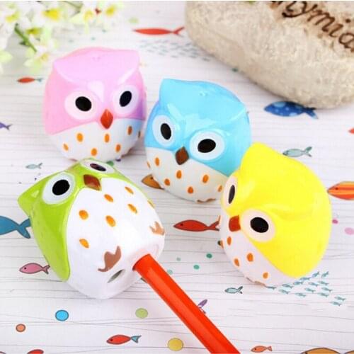 1pcs Mini Cute Lovely Owl Pattern Pencil Sharpener School Kids Favorite Beautiful