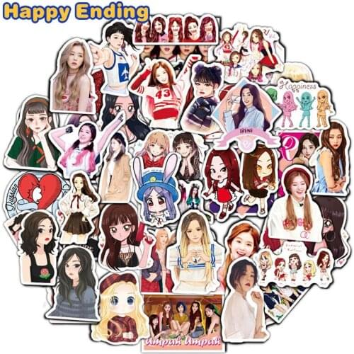 10/30/50Pcs Cute Red Velvet Korea Team Cartoon Stickers For Refrigerator DIY Suitcase Laptop Car Skateboard Album Motorcycle Box