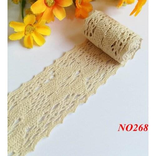 10 Yards/lot 43mm 100% Cotton Lace Ribbon DIY Sewing Accessories Lace Ribbons Trim Costura Wedding Decoration Lace Fabric Cord