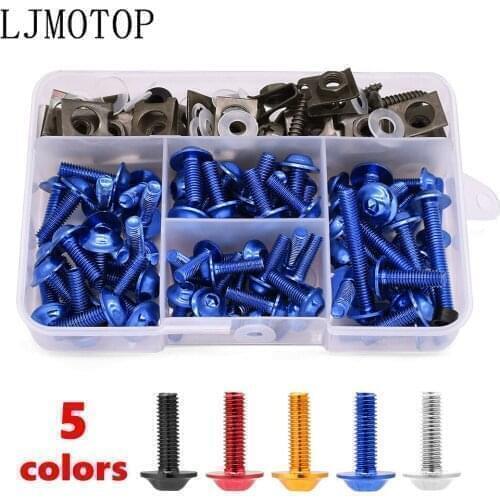 175pcs Universal Motorcycle Fairing Bolts Screws Nuts Kit Fastener Clips For Ducati MONSTER M900 SS 750 800 900 Monster 900 996