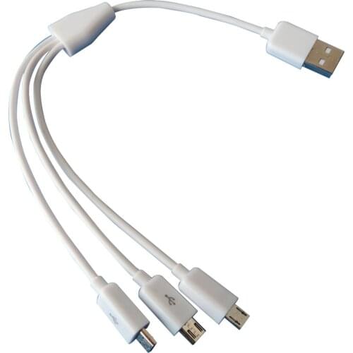 25CM 3ft 3 in 1 Micro USB cable Power 3 Micro USB Devices At Once